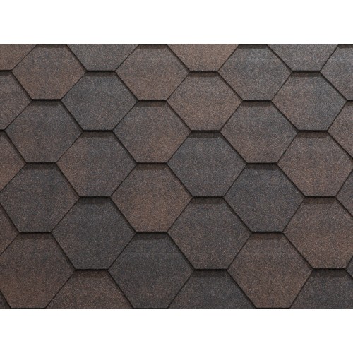 Гибкая черепица KATEPAL Jazzy, шестигранная, коричневый