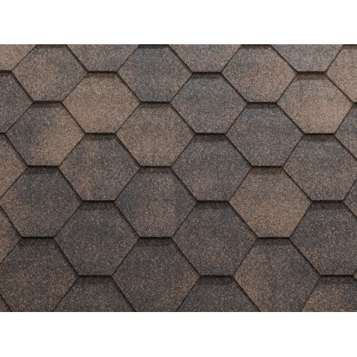 Гибкая черепица KATEPAL Jazzy, шестигранная, медный