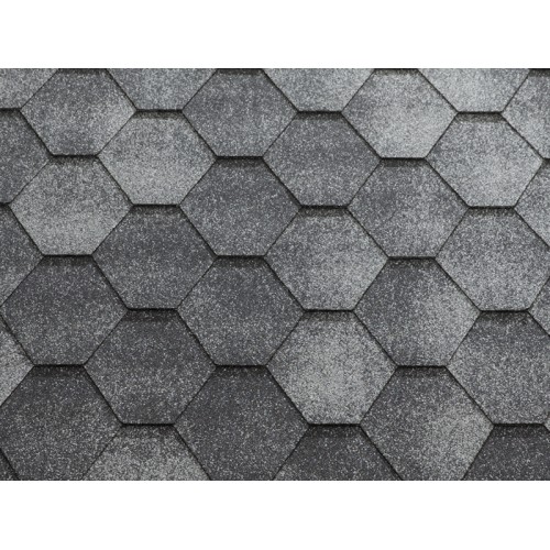 Гибкая черепица KATEPAL Jazzy, шестигранная, серый