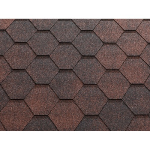 Гибкая черепица KATEPAL Jazzy, шестигранная, красный