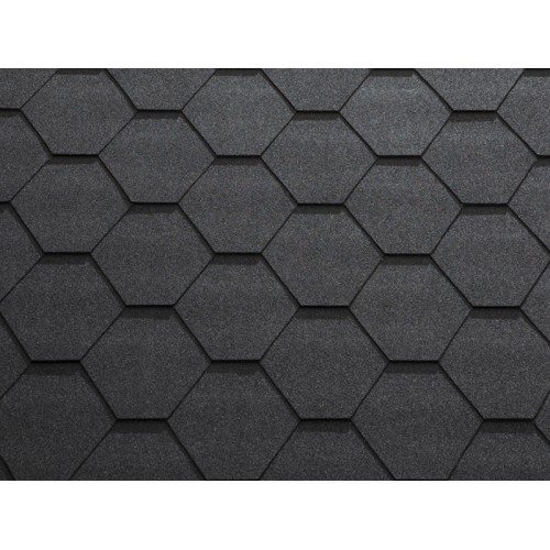 Гибкая черепица KATEPAL KL, шестигранная, черный