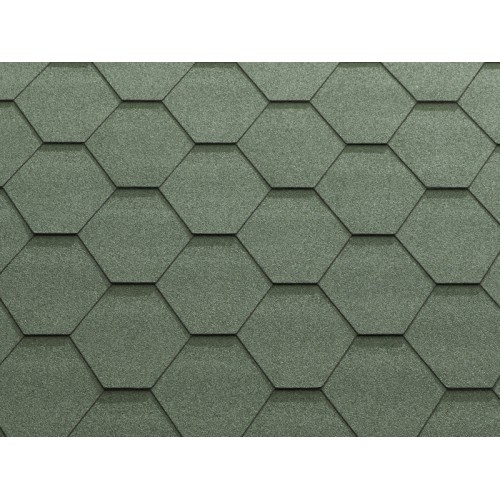 Гибкая черепица KATEPAL KL, шестигранная, зеленый