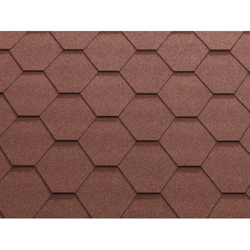 Гибкая черепица KATEPAL KL, шестигранная, красный