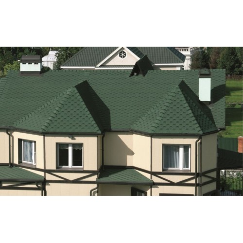 Гибкая черепица KATEPAL Katrilli, шестиугольная, зелень моховая