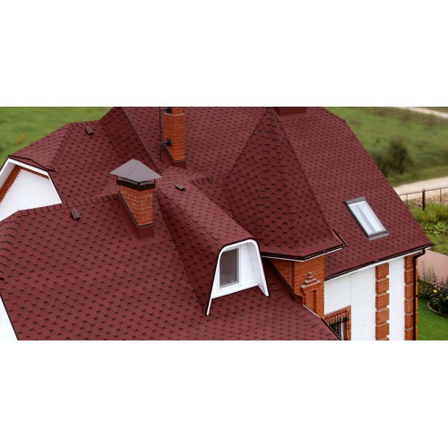 Гибкая черепица KATEPAL Katrilli, шестиугольная, осенний красный