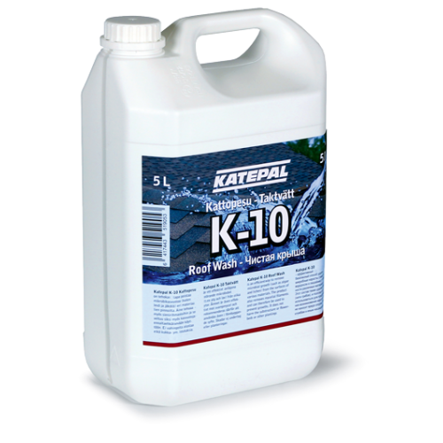 Мойка крыш KATEPAL K-10 - средство для удаления водорослей, мха, лишайника с поверхности гибкой черепицы