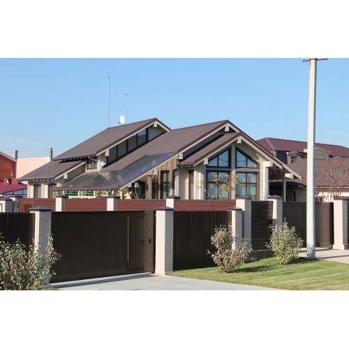 Гибкая черепица прямоугольной формы KATEPAL Rocky, спелый каштан