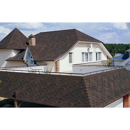 Гибкая черепица прямоугольной формы KATEPAL Rocky, махагон