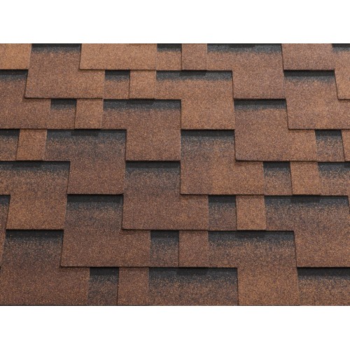 Гибкая черепица прямоугольной формы KATEPAL Rocky, терракота