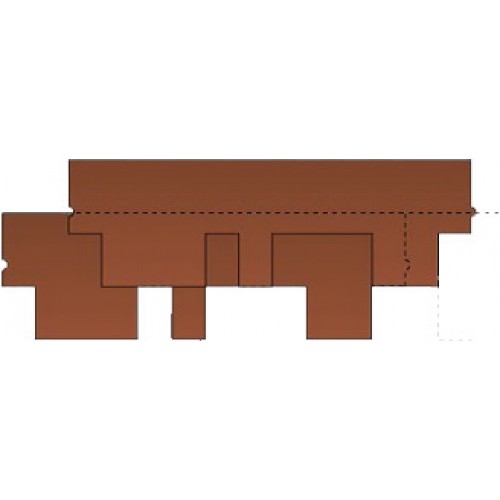 Гибкая черепица прямоугольной формы KATEPAL Rocky, медный отлив