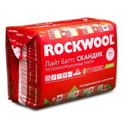 ROCKWOOL Лайт Баттс Скандик - лёгкие гидрофобизированные теплоизоляционные плиты из каменной ваты.
