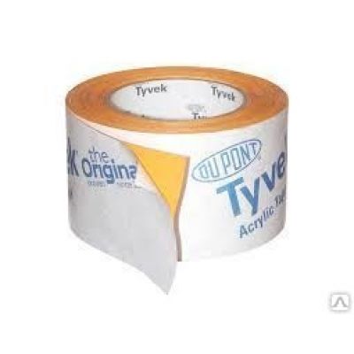 DuPont™ Tyvek® Acrylic Tape — односторонняя акриловая лента для устранения повреждений и герметизации участков примыкания труб, окон, а также нахлестов