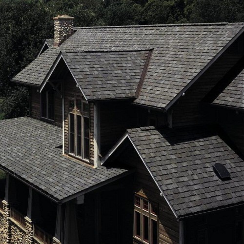 Гибкая черепица CertainTeed Grand Manor - эксклюзивная линия черепицы, имитирующая натуральный сланец